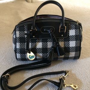 Dooney & Bourke gingham Mini Domed Tassel Satchel